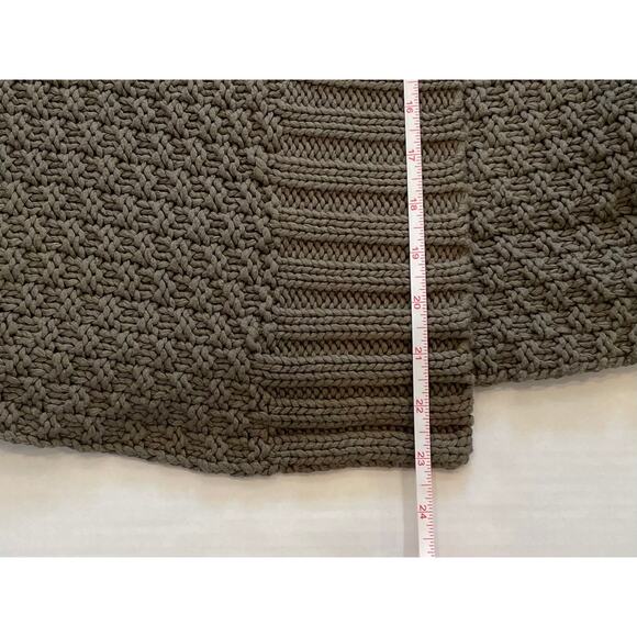 Chico's Olive Green Open Chunky Knit Sweater Vest, Cotton Blend, Size M - Picture 12 of 12